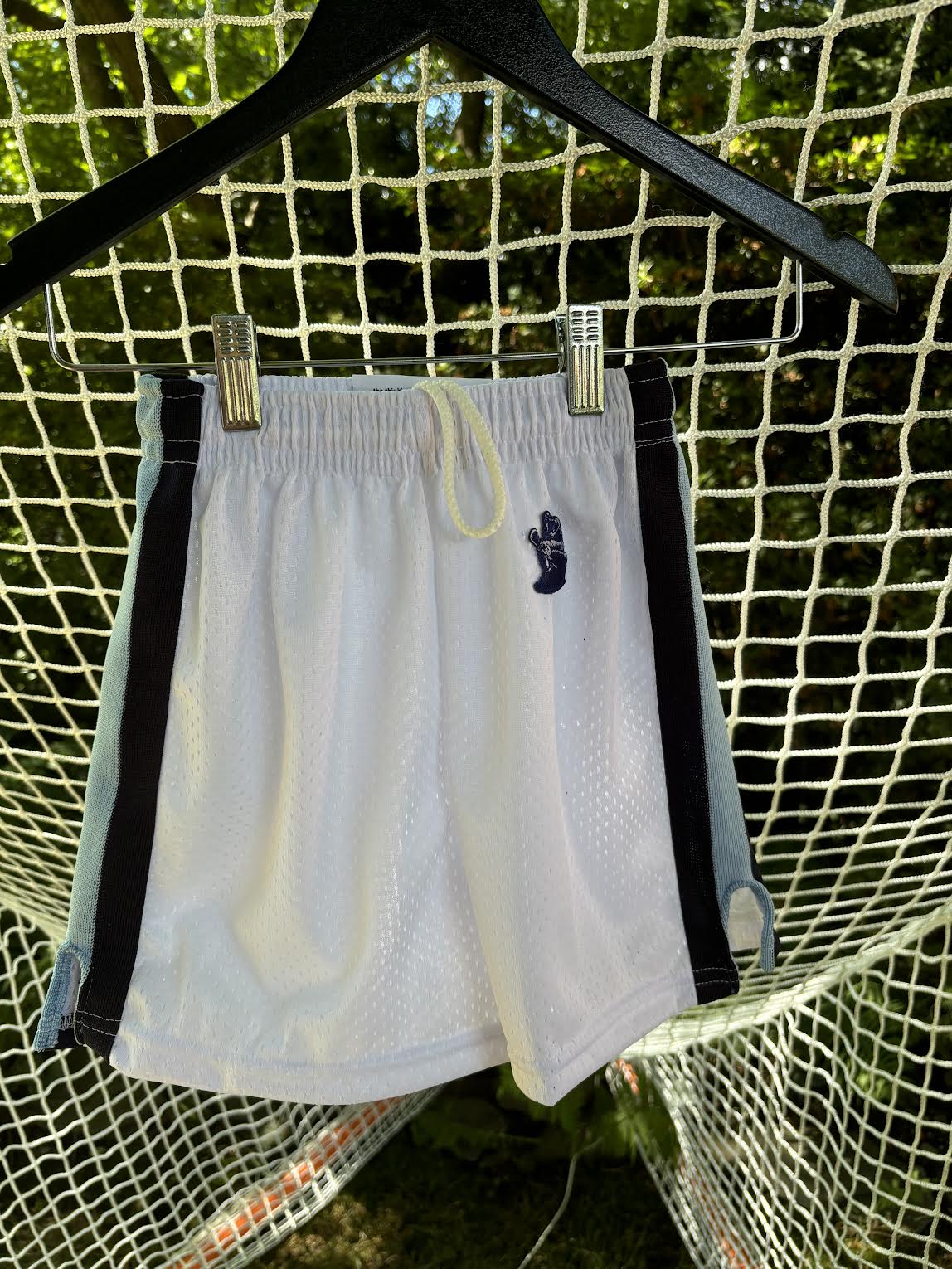 KIDS - WHITE MESH W/  NAVY, LIGHT BLUE, NAVY KNIT STRIPES