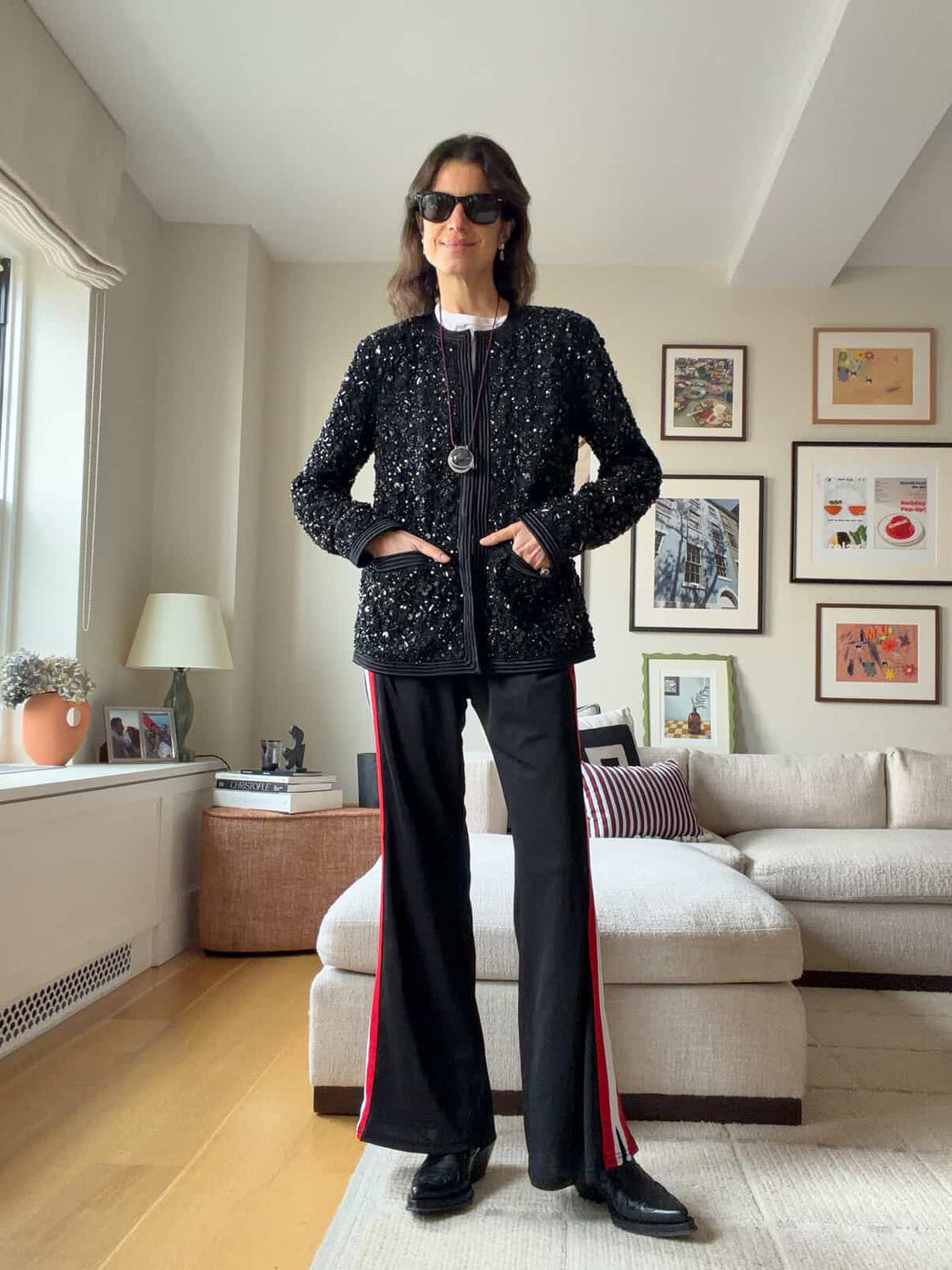 LEANDRA MEDINE COHEN FLARE LEG LAX PANT hover