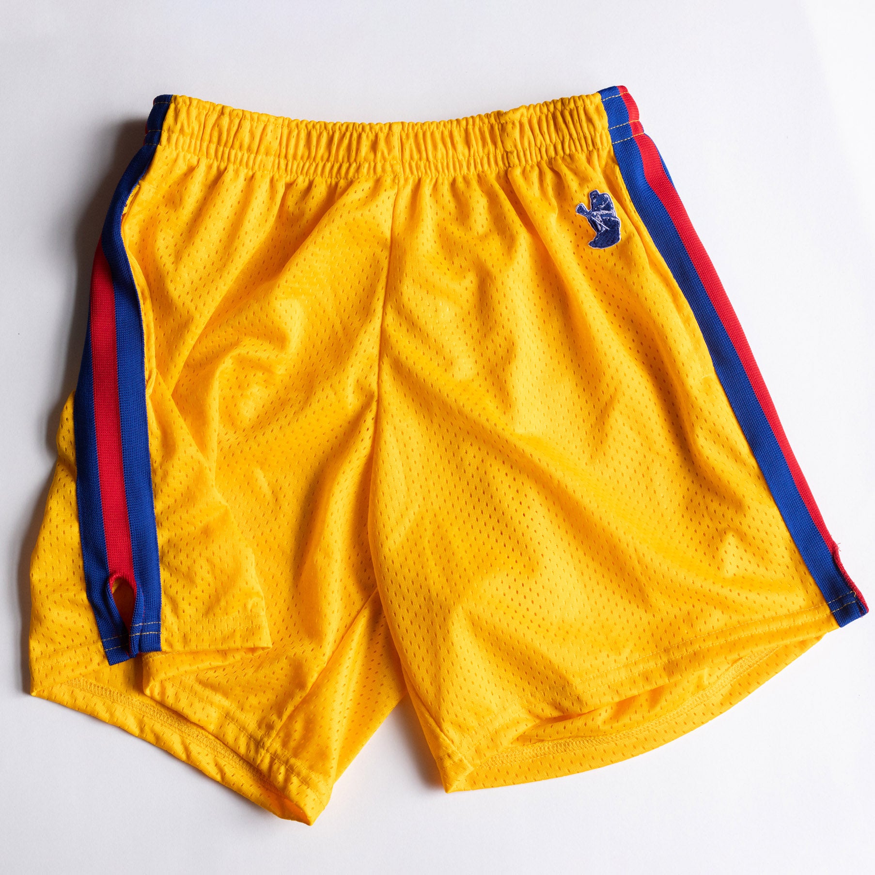 Yellow Mesh w/ Navy & Red Knit Stripe